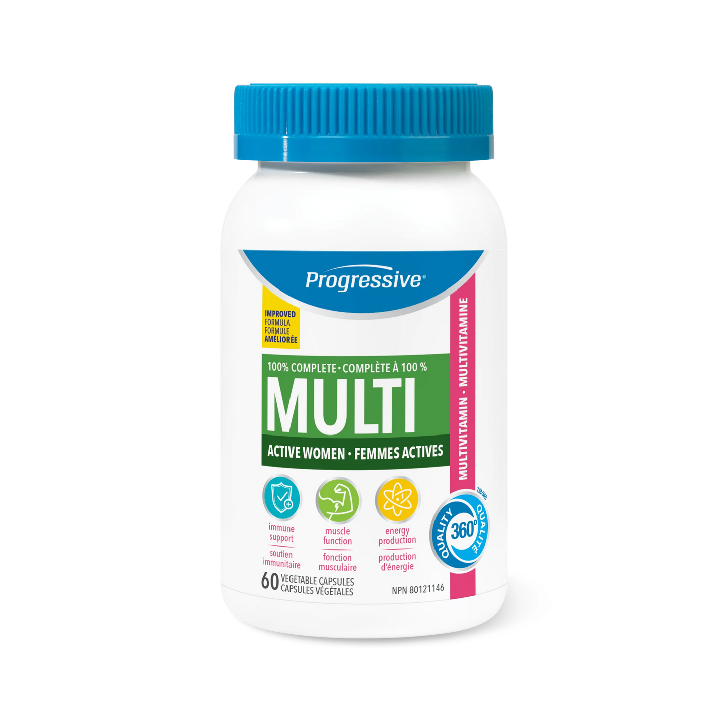 Progressive Nutritional Multivitamin for Active Women – 100% Complete Daily Support