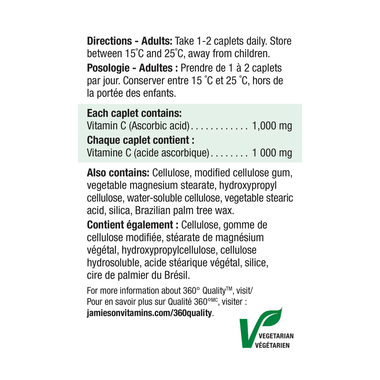 Jamieson Vitamin C 1,000 mg, 100 Count