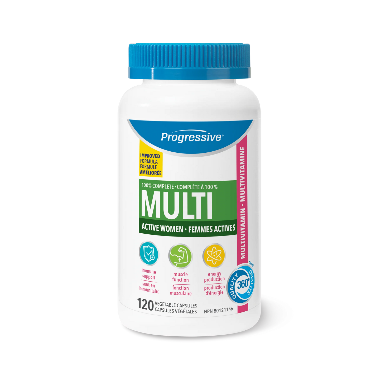 Progressive Nutritional Multivitamin for Active Women – 100% Complete Daily Support
