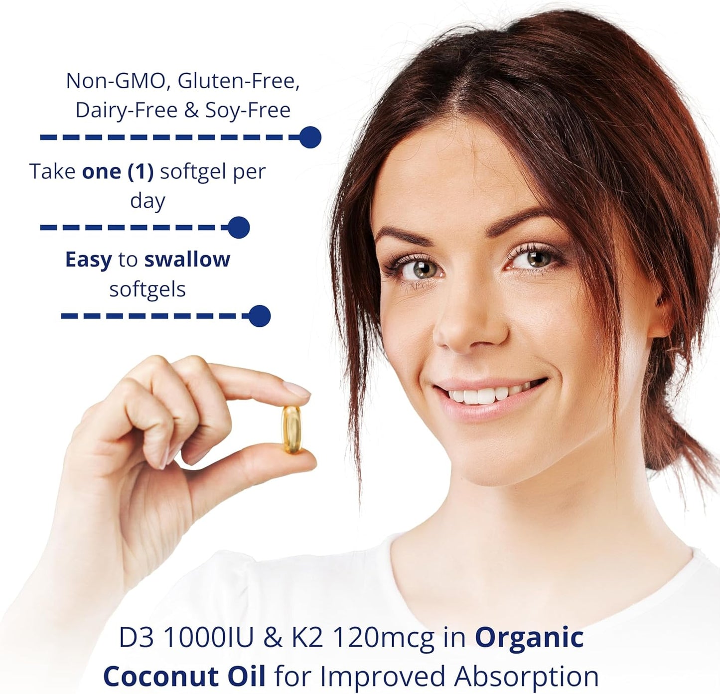 CanPrev D3 & K2 - Organic Coconut Oil (240 softgels)