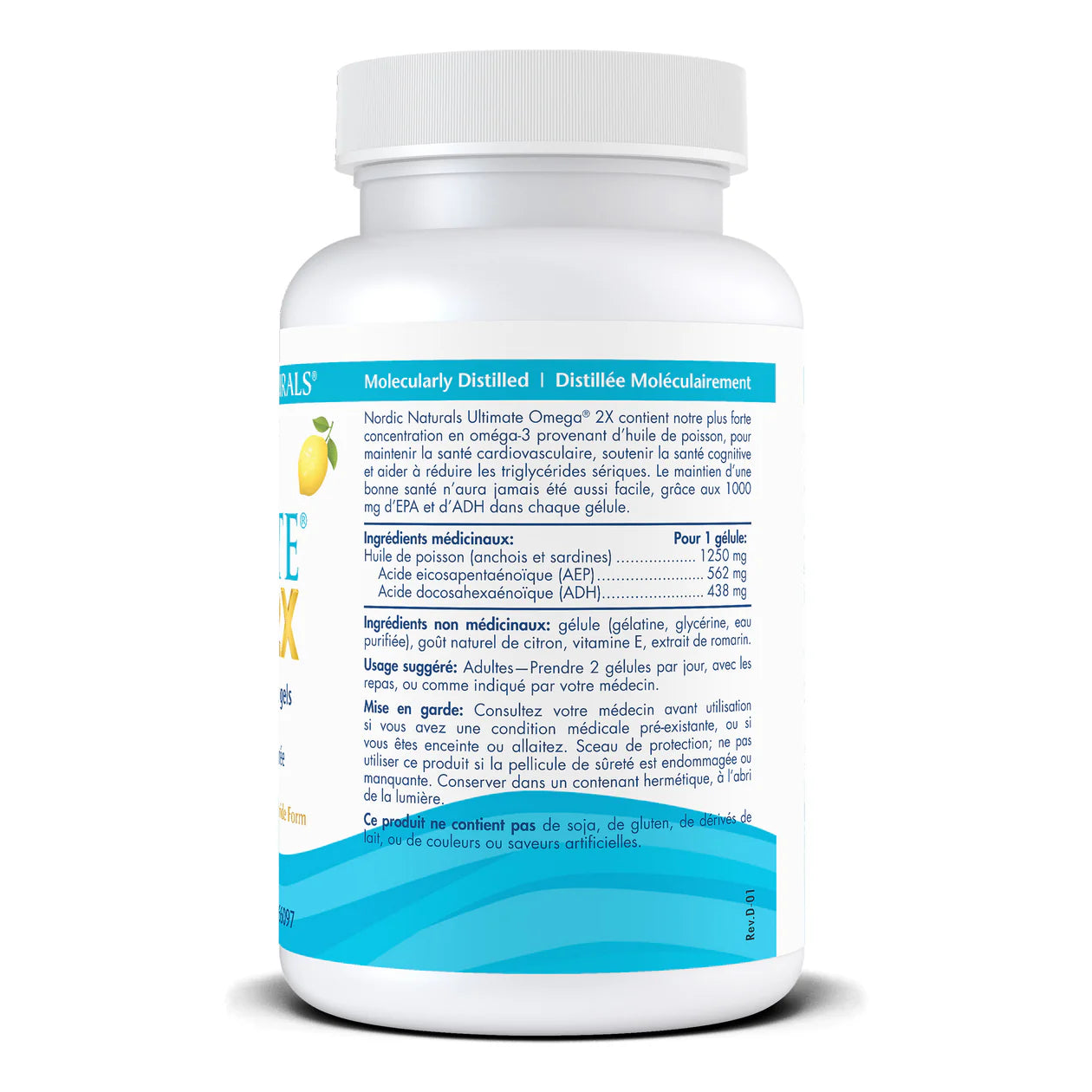 Nordic Naturals Ultimate Omega 2X – Lemon Flavour – 60 Soft Gels