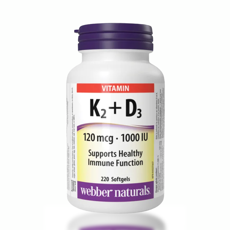 Webber Naturals Vitamin K2 + D3 120 mcg / 1000 IU