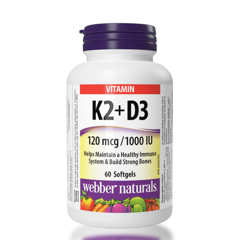 Webber Naturals Vitamin K2 + D3 120 mcg / 1000 IU