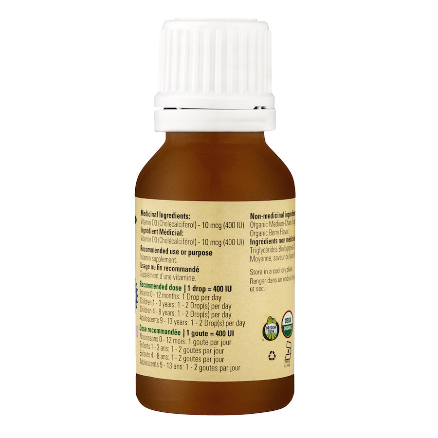 ChildLife Organic Vitamin D3 Natural Berry Flavor Liquid Formula