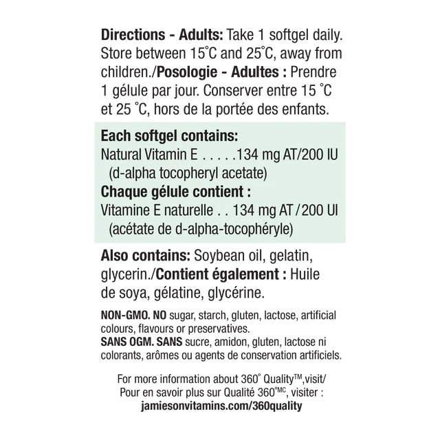 Jamieson Vitamin E 200 IU