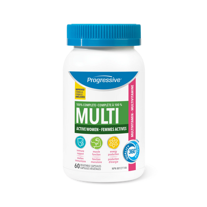 Progressive Nutritional Multivitamin for Active Women – 100% Complete Daily Support