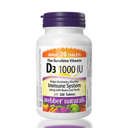 webber Vitamin D3 1000 IU Tablets