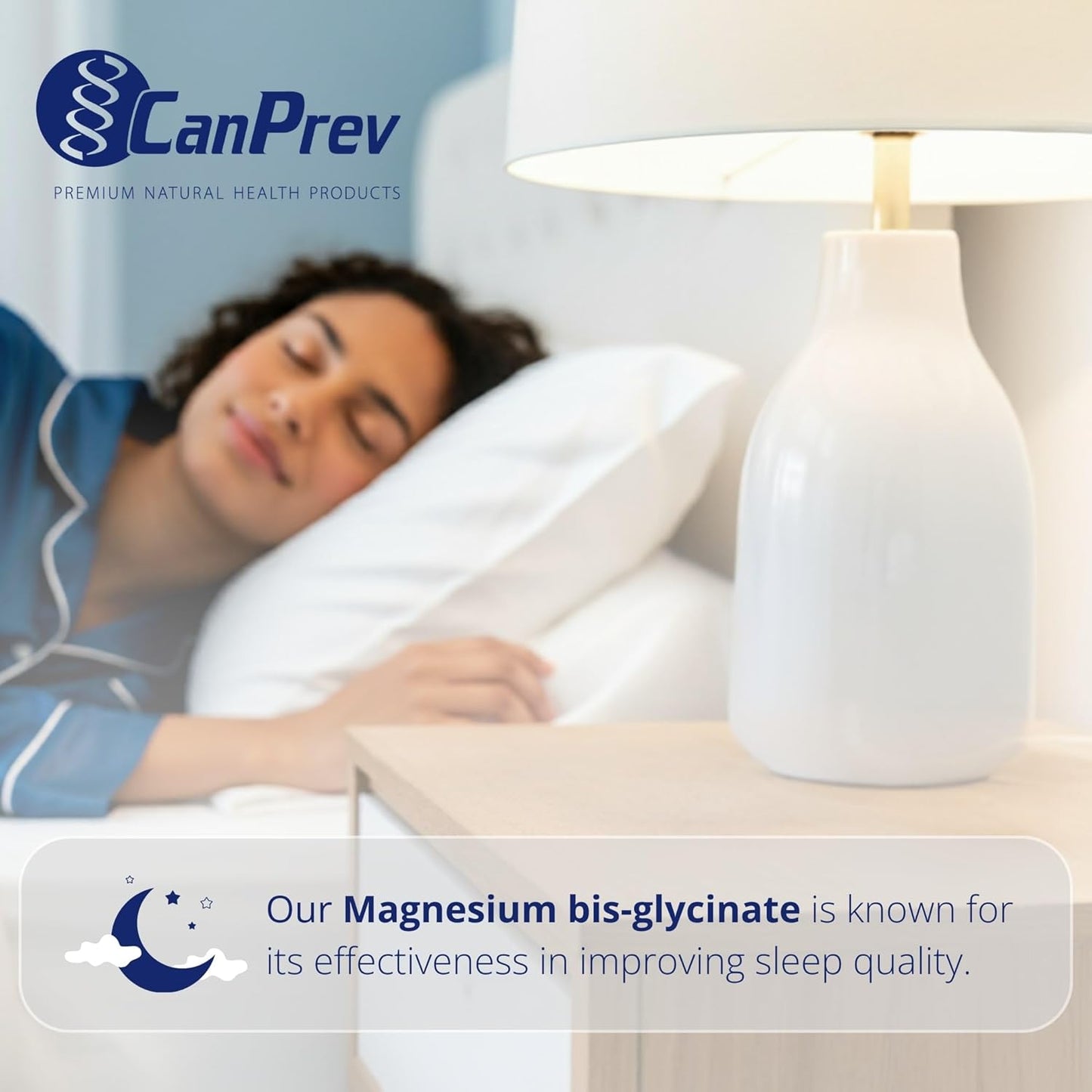 CanPrev Pure Magnesium Bisglycinate 200mg, Gentle, 240 V-Caps