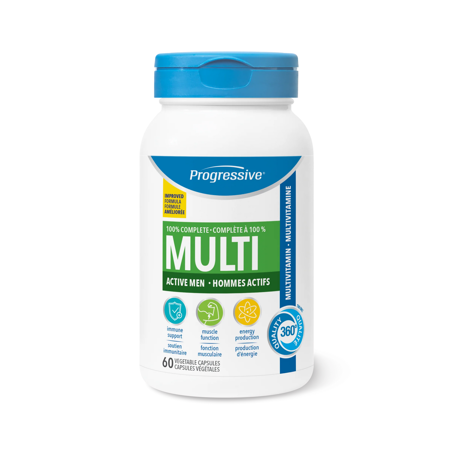 Progressive Nutritional Multivitamin for Active Men – 100% Complete Daily Support