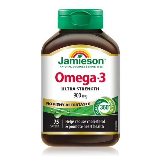 Jamieson No Fishy Aftertaste | Ultra-Strength Omega-3
