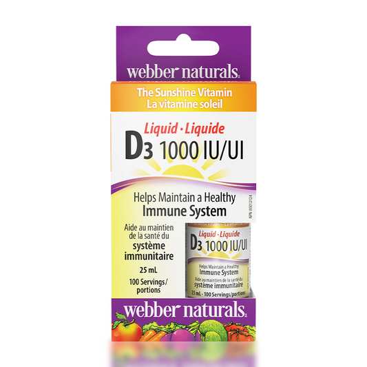 webber Vitamin D3 1000 IU Liquid
