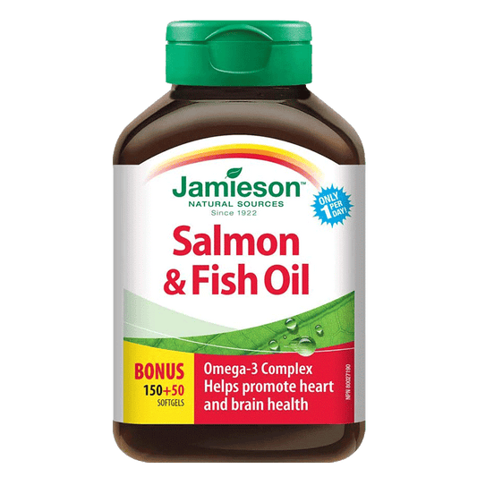 加拿大健美生Jamieson 三文鱼油软胶囊 欧米伽3 Omega3深海鱼油 200粒