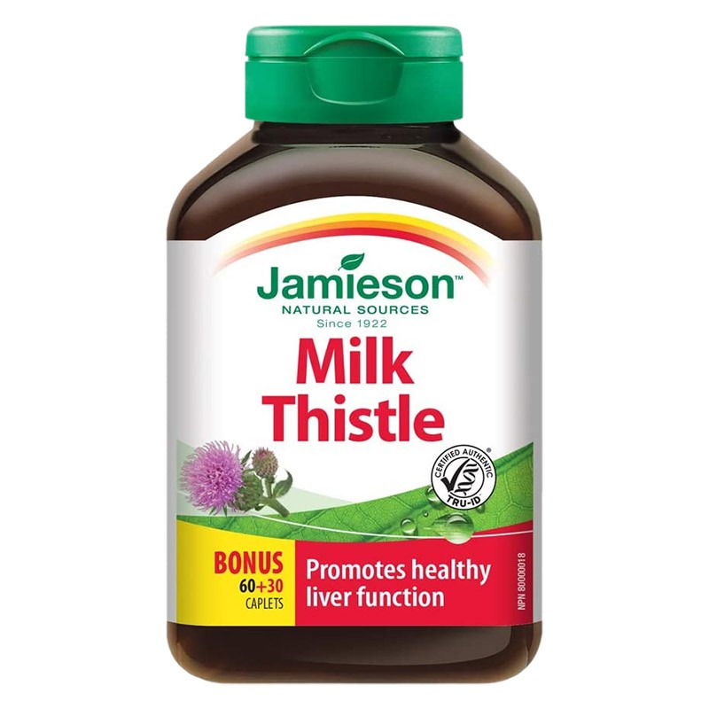 健美生Jamieson MILK THISTLE奶蓟浓缩片 保肝护肝肝养护 护肝片90片