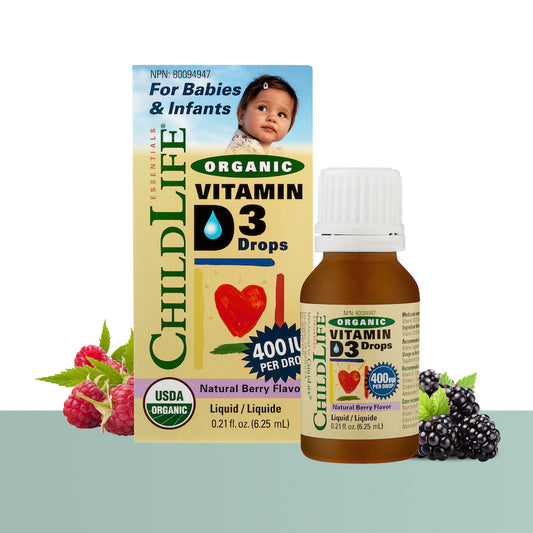 ChildLife Organic Vitamin D3 Natural Berry Flavor Liquid Formula