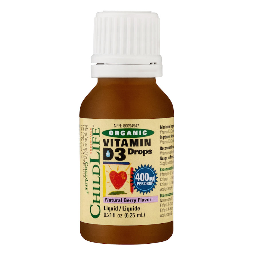 ChildLife Organic Vitamin D3 Natural Berry Flavor Liquid Formula